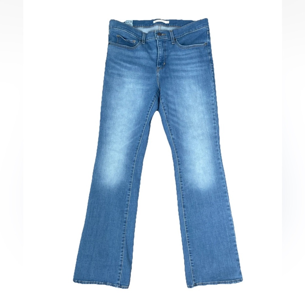 Levi’s 315 Shaping Boot Cut Jeans Size 31 Light Wash High Rise Stretch - Picture 2 of 6